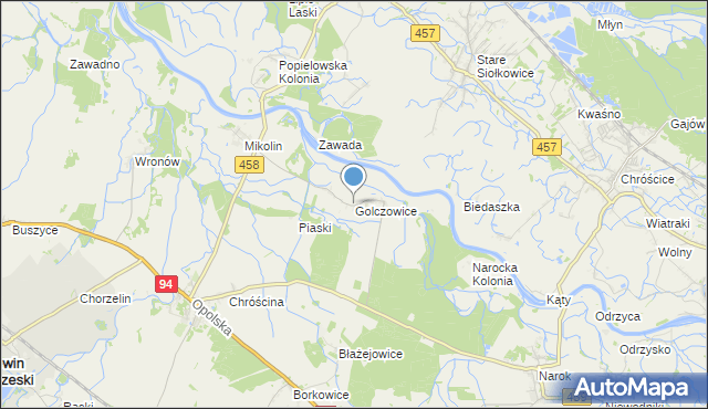 mapa Golczowice, Golczowice gmina Lewin Brzeski na mapie Targeo